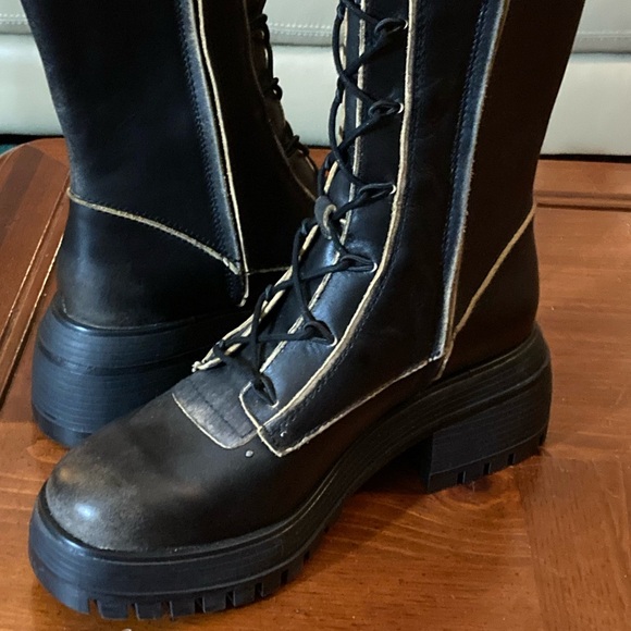 Franco Sarto Black ‘Jasper’ Lace-Up Boots - Picture 9 of 15